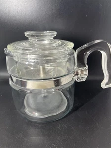 Vtg Pyrex Flameware 7754-B Glass Percolator Coffee Pot 4 Cup See Note - Picture 1 of 15