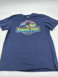 Jurassic World T-Shirt Men Large Graphic Print Logo Blue..#33524 - Picture 1 of 8