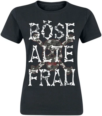 Sprüche T-Shirt Damen Böse alte Frau schwarz - Bild 1 von 3