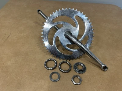 "Manivela de piñón con anillo de cadena Dayton Huffman vintage con rodamientos 26""" Foto 1 de 4