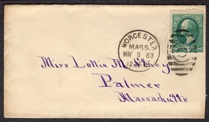 3c Banknote WORCESTER MA to PALMER MA Fancy Cancel Mailer TD429 - Picture 1 of 1