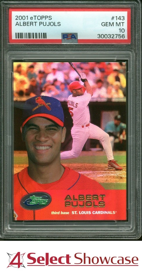 2001 eTOPPS #143 ALBERT PUJOLS RC CARDINALS PSA 10 - Image 1 of 4