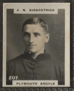 PINNACE FOOTBALL-BLACK OVAL BACK-#0207- PLYMOUTH ARGYLE - J. N. KIRKPATRICK  - Picture 1 of 2