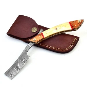 Damascus Straight Razor, Custom Shaving Blade for men, Ready to use, Damascus... - Picture 1 of 7