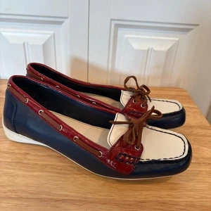 Chaps Red, White, And Blue Loafers Size 8.5B - Picture 1 of 7