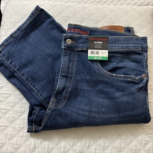 Pantalones de mezclilla elásticos Lucky Brand 223 pierna recta 5 bolsillos 38 X 29 nuevos con etiquetas - Imagen 1 de 6