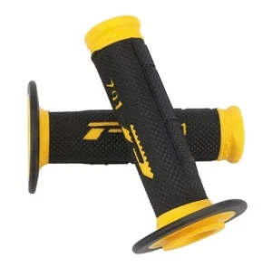 Manopole Moto GEL Antiscivolo Universali Pitbike Motocross Manubrio MX Giallo - Foto 1 di 3