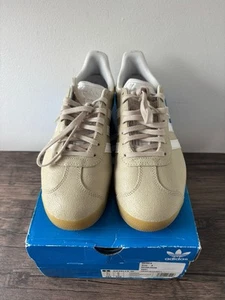 Adidas Gazelle Women's Beige Suede Lace Up Sneaker Shoes UK 8 2019 worn twice - Picture 1 of 9