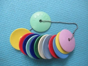 Vintage Plakies Baby Toy Plastic Disks On a Ball Chain - Picture 1 of 5