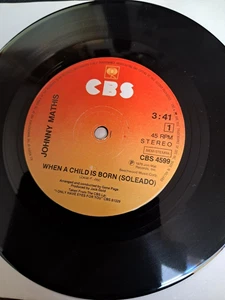 Johnny Mathis - When a Child is Born / When You Touch Me, 7" NEW UNPLAYED VINYL - Picture 1 of 4