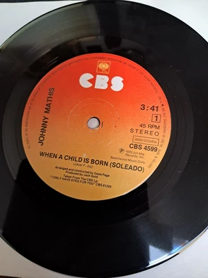 Johnny Mathis - When a Child is Born / When You Touch Me, 7" NEW UNPLAYED VINYL - Image 1 of 4