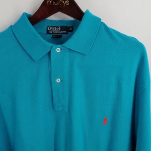 Polo By Ralph Lauren Short Sleeve Classic Pullover Polo Shirt Teal Blue Size LT - Picture 1 of 8