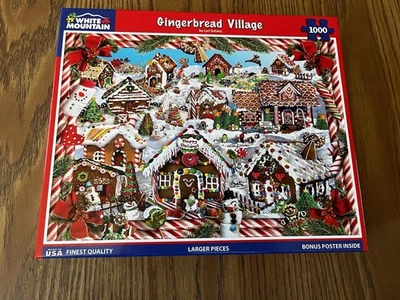 New 2025 Gingerbread Village White Mountain Puzzle - Image 1 of 4