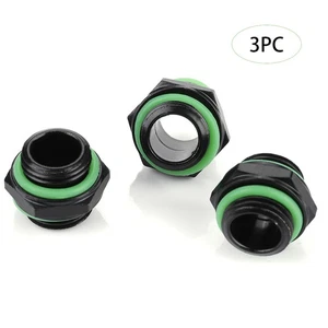 3x G1/4 Hex Nipple Thread Tube Connector With Seal Ring For PC Water Cooling NEW - Afbeelding 1 van 10