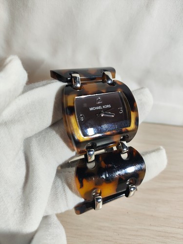 Orologio Michael Kors MK4143 donna bracciale acrilico tartaruga quadrante marrone