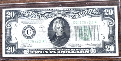 1934-A $20 Federal Reserve *STAR* Note Philadelphia - Image 1 of 4