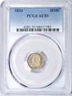 1834 CAPPED BUST HALF DIME PCGS AU53 NICE COIN 1834 CAPPED BUST HALF DIME PCGS AU53 NICE COIN