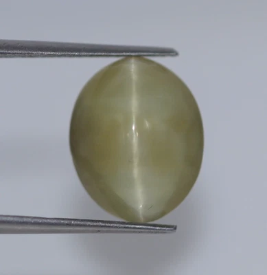7.10 Ct Translucent CERTIFIED Natural Green Cat’s Eye Chrysoberyl Loose Gemstone - Image 1 of 4