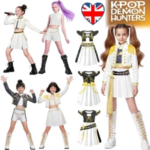 Girls Rumi Mira Zoey Kpop Demon Hunters Dress Cosplay Costume Party Fancy Dress - Picture 1 of 93