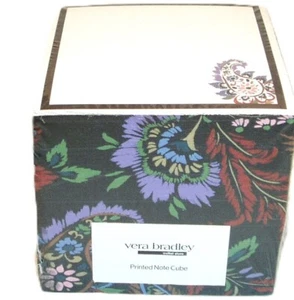 NEW & SEALED VERA BRADLEY MINI PRINTED NOTE CUBE STICKY NOTES Venetian Paisley - Picture 1 of 4