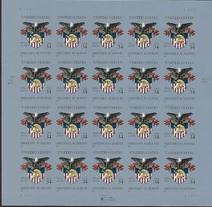 USA 2002 MNH FULL SHEET MILITARY ACADEMY, COAT OF ARMS - Picture 1 of 1