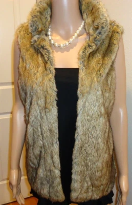 Colete Feminino Abercrombie & Fitch Marrom Pele Sintética Frente Aberta Tamanho M - Imagem 1 de 4