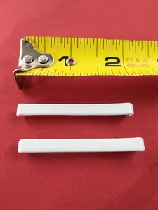Vtg 1980's Barrette Pair 2" STAY TIGHT WHITE *146-e - Picture 1 of 2