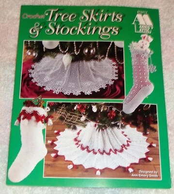 ANNIES SÓTÃO CROCHÊ ÁRVORE DE NATAL SAIAS MEIAS LIVRETO DE INSTRUÇÕES 870412 - Imagem 1 de 2
