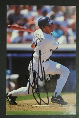 Cartão postal fotográfico 3x5 assinado por Greg Gagne LA Dodgers - Imagem 1 de 2