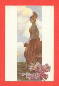 Glamour Lady Fashion Postcard by G Malugani - Picture 1 of 2