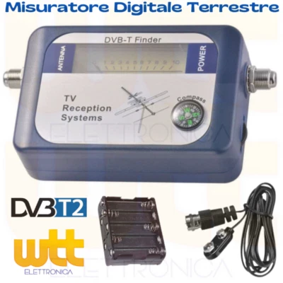 PUNTATORE MISURATORE DI SEGNALE ANTENNA DIGITALE TERRESTRE CON BUSSOLA - Immagine 1 di 4
