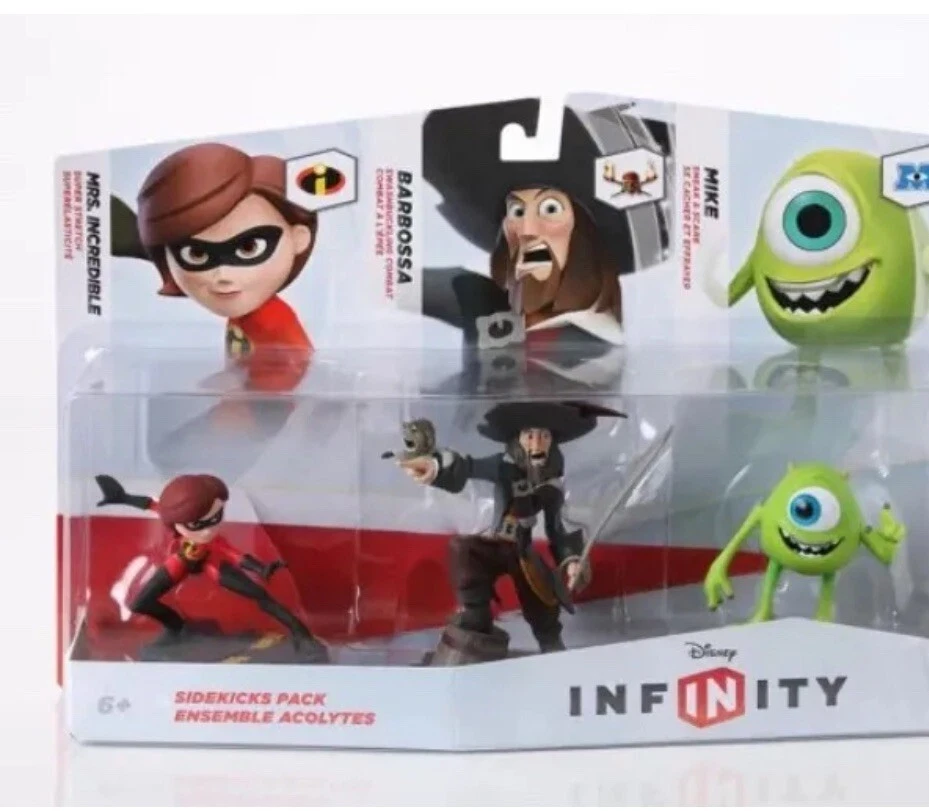 Disney Infinity Figure 3-Pack Mike, Barbossa, Mrs. Incredible Christmas Toy Ps4 - Image 1 of 1