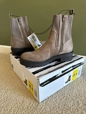 ¡¡NUEVO!! Botín calcetín tejido elástico marrón champiñón Orelia talla 6 Dolce Vita para mujer Foto 1 de 4