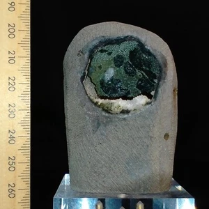 Julgoldite geode basalt vug w/ Heulandite and Quartz crystal clusters 909ct - Picture 1 of 8