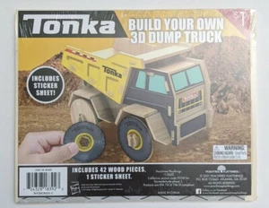 Tonka 3D Wood Model Kit Dump Truck construction equipment model activity, New  - Picture 1 of 2