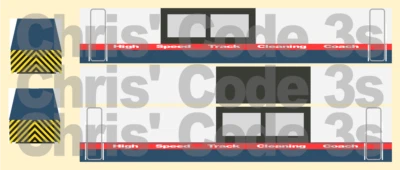 BACHMANN Klebstoff Vinyl Aufkleber OO Spurweite Dapol Spurreinigung Coach - High Speed Reiniger