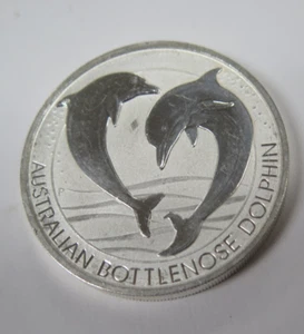 2019 Australian Bottlenose Dolphin 1.5 OZ .9999 Ag Silver Coin 1.5 OZ SILVER! - Picture 1 of 5