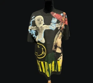 Camiseta Nirvana Difícil de Encontrar Vintage Gigante y2k Negra Algodón Talla XL Unisex De Gran Tamaño - Imagen 1 de 10