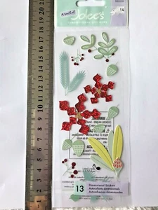 Floral Holiday Jolee's Boutique 3D dimensional sticker 13 Pieces - Picture 1 of 2