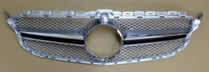 Parrilla radiador PLATA CROMO C63 Look para Mercedes W205 S205 Cámara CALIDAD - Imagen 1 de 8