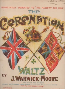 1902 Color Sheet Music " The Coronation " of King Edward - Imagen 1 de 2