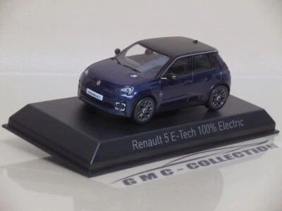 RENAULT R5 E-TECH 100% ELECTRiC CAR 2024 BLU BLUE NOREV 1/43 - Immagine 1 di 3