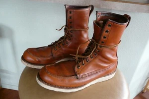Men's VTG. Red Wing Irish Setter Moc Toe Boots sz . 11.5 A  narrow USA. 1980's - Picture 1 of 12