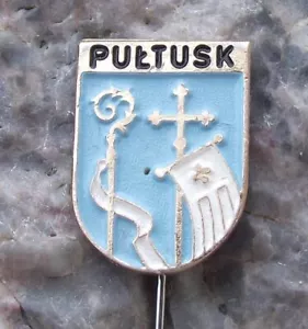Escudo de armas heráldico heráldico vintage Pultusk ciudad polaca Polonia insignia - Imagen 1 de 2