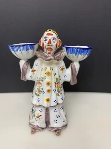Desvres Faience GM Georges Martel 1930's Clown open Salt & pepper holder - Picture 1 of 12