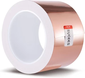Nastro Lamina Rame 20M*70Mm Nastro Adesivo Di Rame Conduttivo Schermatura EMI EM - Foto 1 di 12