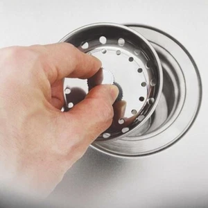 US Stainless Steel Sink Drain Stopper Basket Strainer Waste Plug for Kitchen - Picture 1 of 9