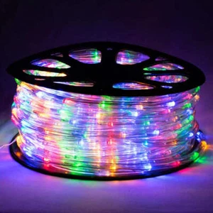 Christmas Decoration 50m Single Length LED Multi-Colour Rope Light 8 Functions O - Picture 1 of 2