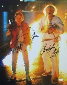 Michael J Fox/Christopher Lloyd handsigniertes 16x20 Foto ""Zurück in die Zukunft"" JSA - Bild 1 von 3