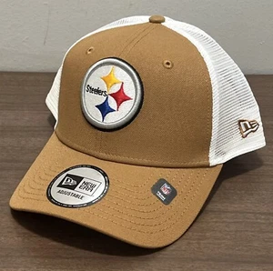 Pittsburgh Steelers New Era Bronze White Snapback Adjustable Mesh Hat Cap NWT - Picture 1 of 6